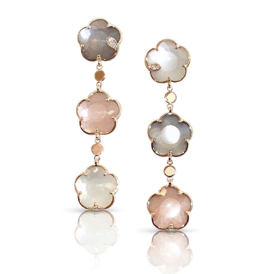 BOUCLES D'OREILLES PETIT JOLI BOUQUET LUNAIRE - 16337R