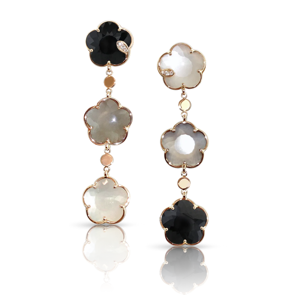 BOUCLES D'OREILLES PETIT JOLI BOUQUET LUNAIRE - 16357R