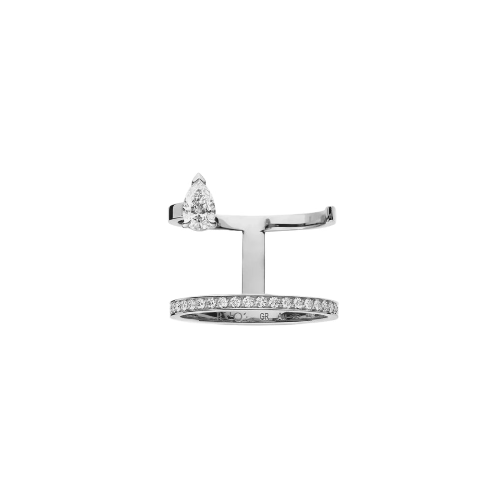 Bague Repossi Serti sur Vide en or blanc pavée de diamants - RSV3CAWG03000