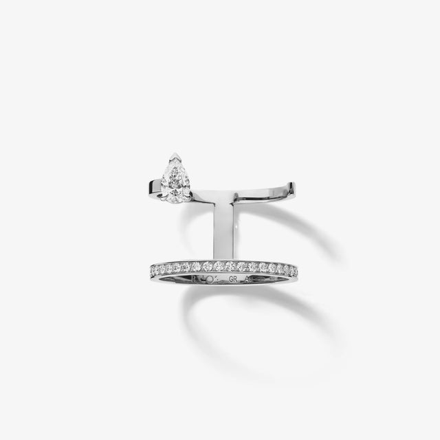 Bague Serti sur Vide en or blanc pavée de diamants - RSV3CAWG03000