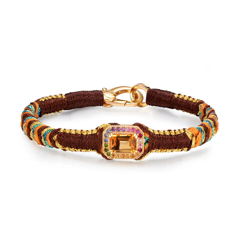 Bracelet Van Den Abeele amy Choco - citrine
