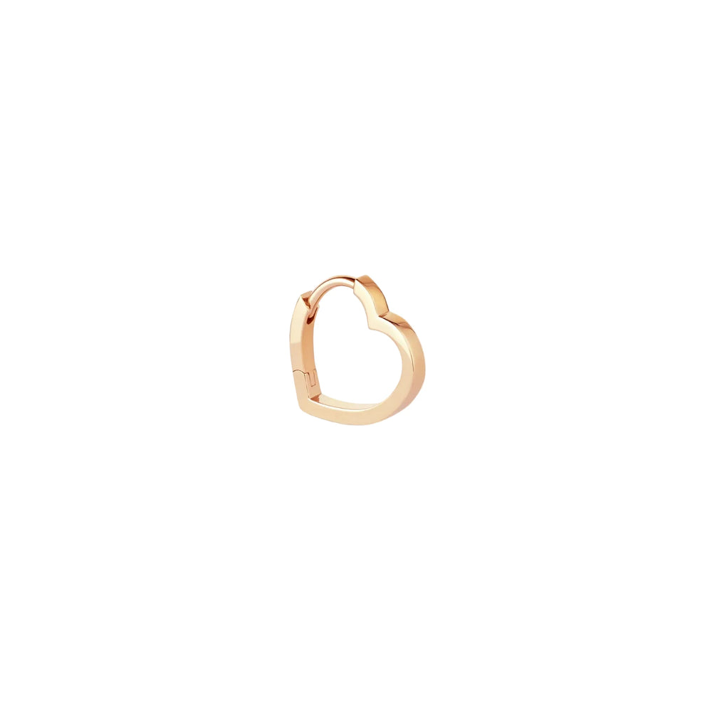 Petite boucle d'oreille Repossi créole Antifer Heart en or rose - EAH0AAPG00000