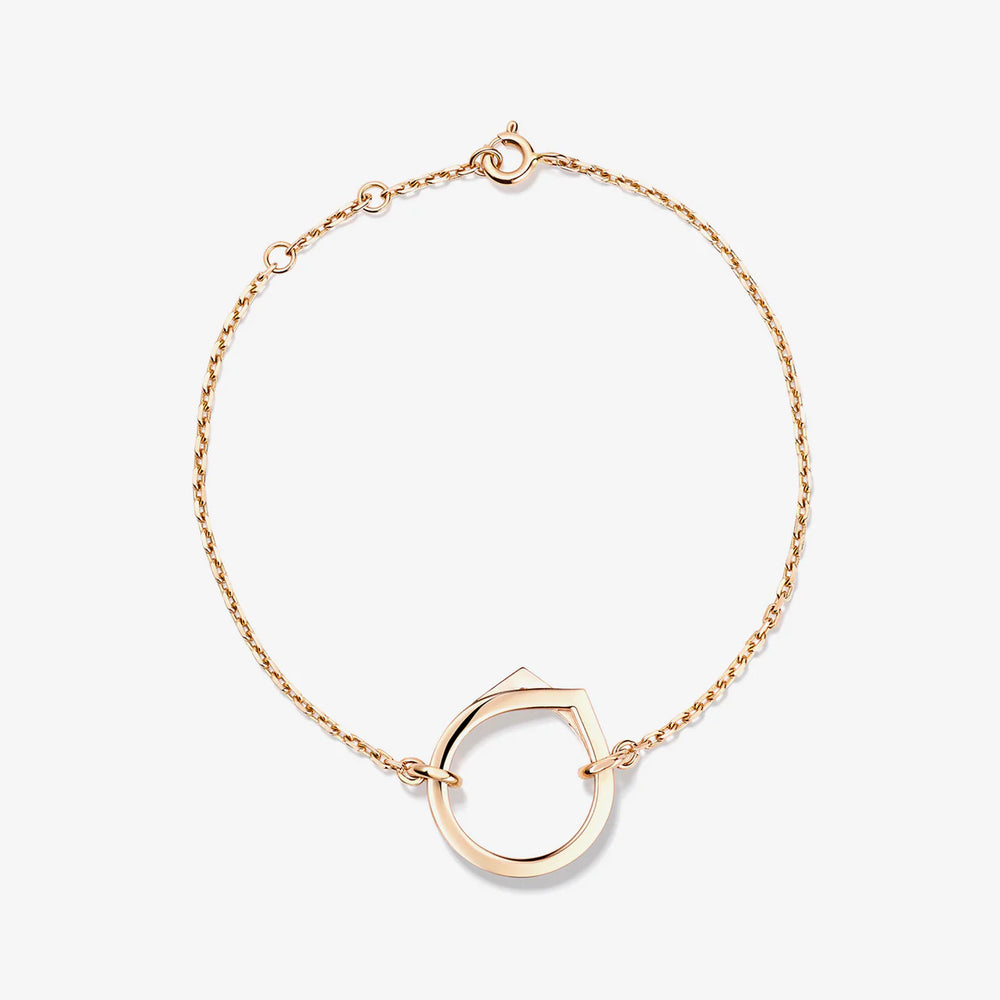 Bracelet chaîne Antifer en or rose pavé de diamants - BAF2APPG00000