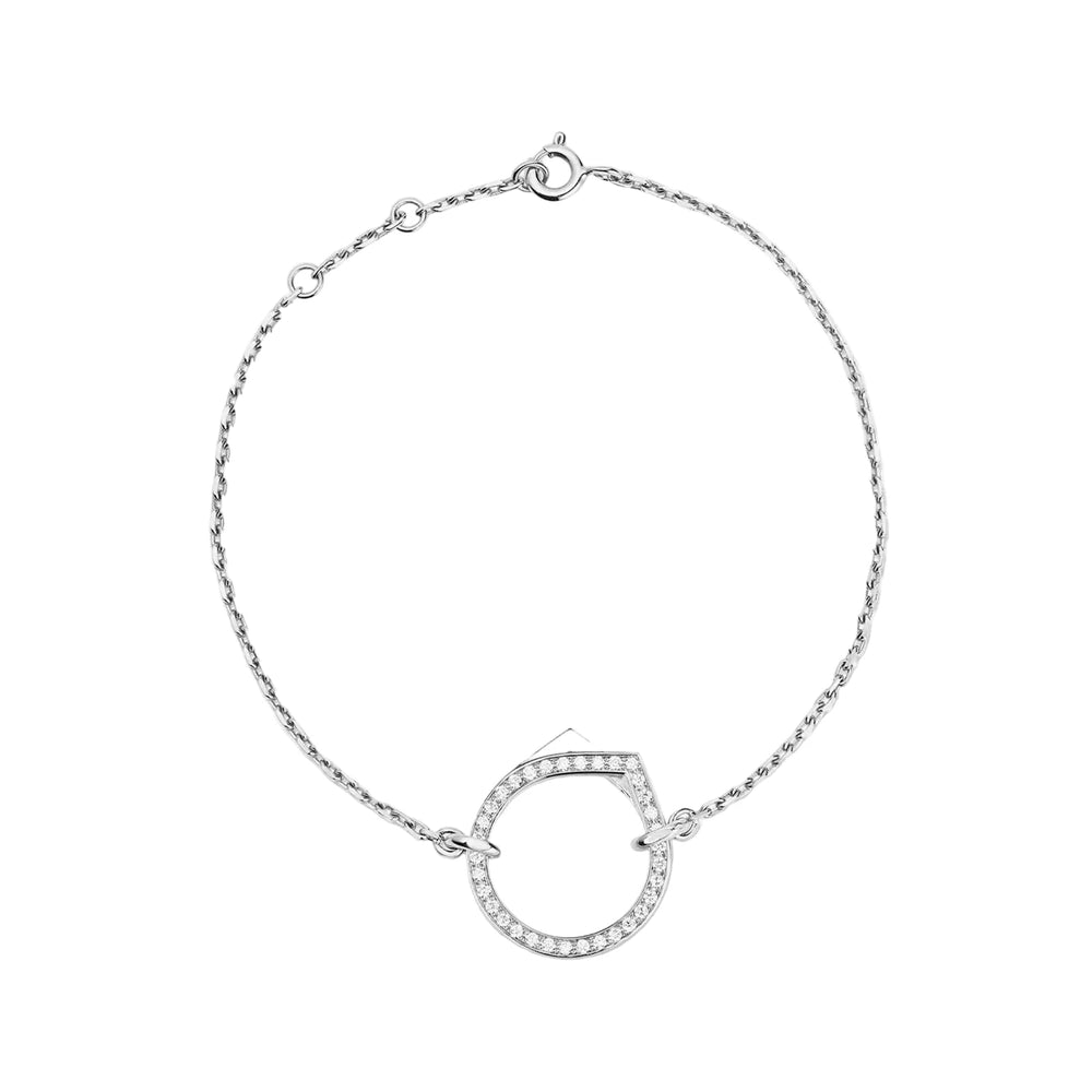 Bracelet Repossi chaîne Antifer en or blanc pavé de diamants - BAF2APWG00000