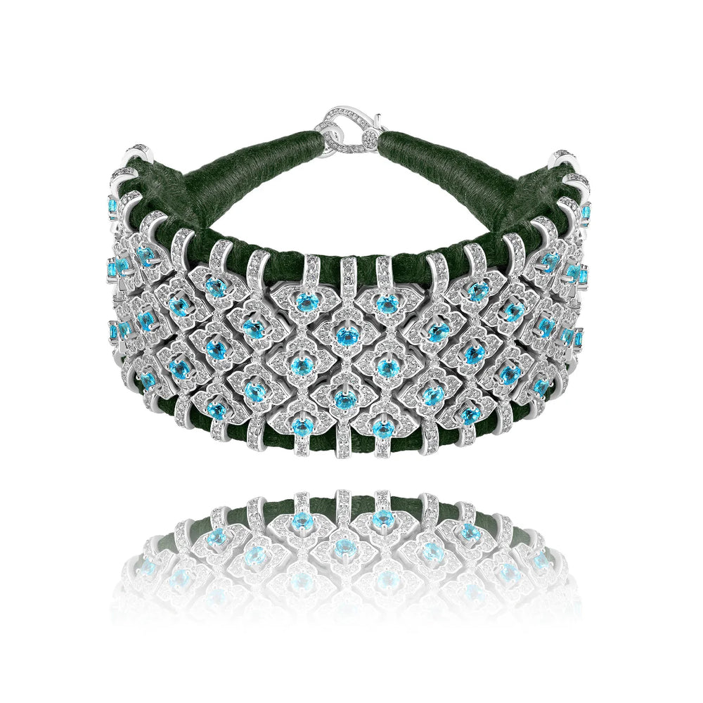Bracelet Van Den Abeele Bahia Kaki - Topaze