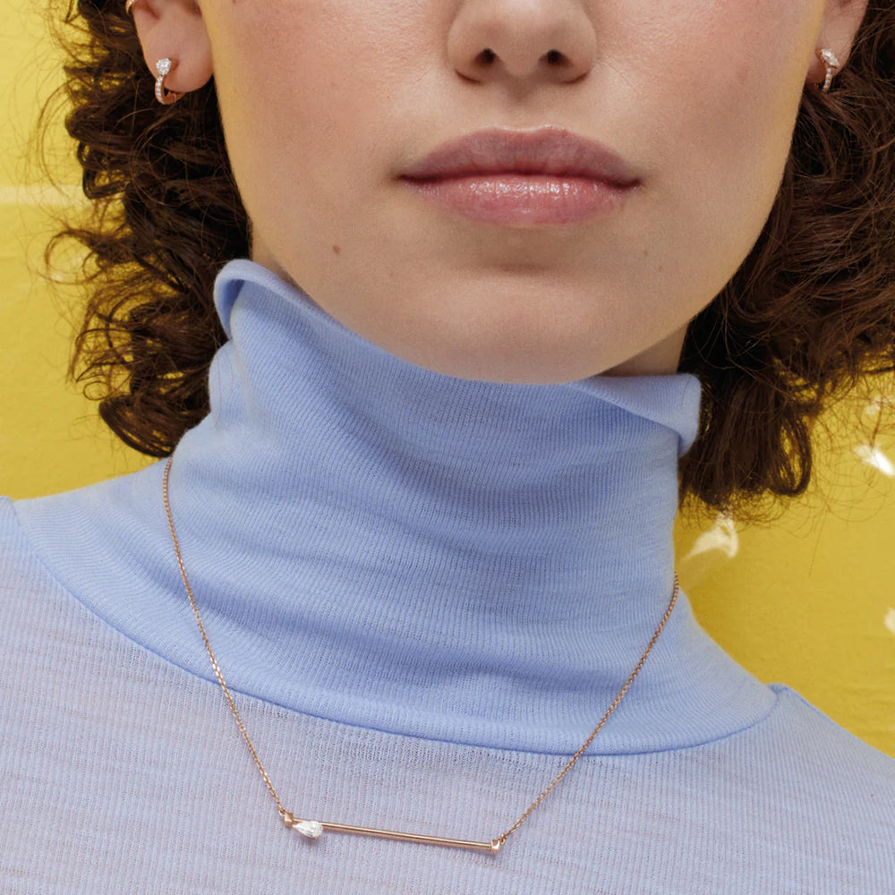 Pendentif Serti sur Vide en or rose - PSV1ABPG03000