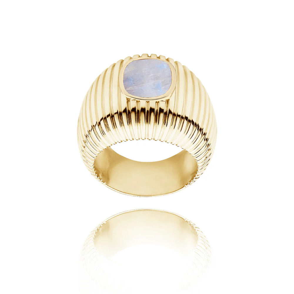 Bague Van Den Abeele Michelle Moonstone taille coussin