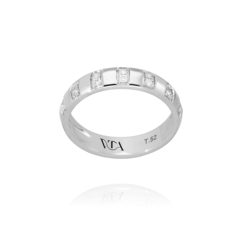 Bague Van Den Abeele Billie or blanc