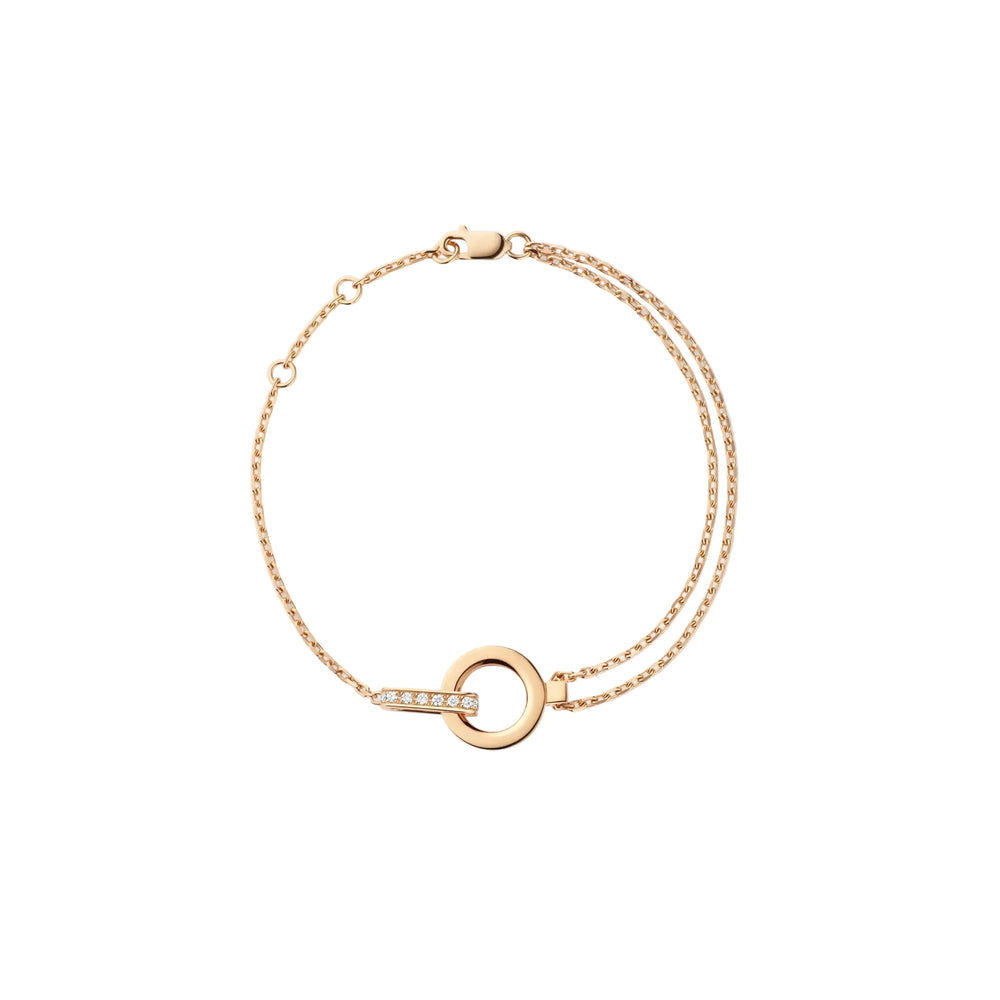 Bracelet Berbere Module en or rose pavé de diamants - BMO2ADPG00000