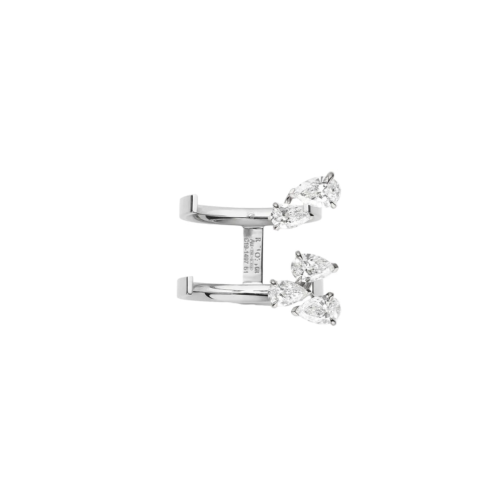 Bague serti sur vide en or blanc avec 5 diamants taille poire - RSV1GAWG00000