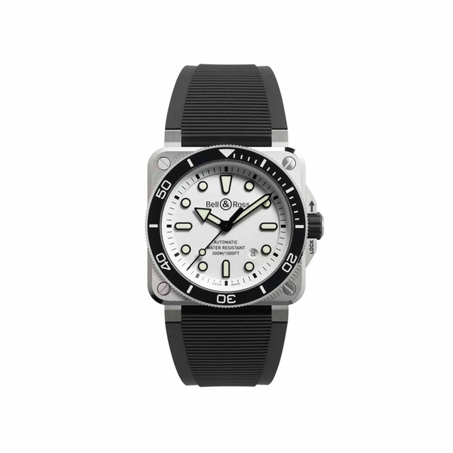 BR-03 Diver White Steel - BR03A-D-WH-ST/SRB