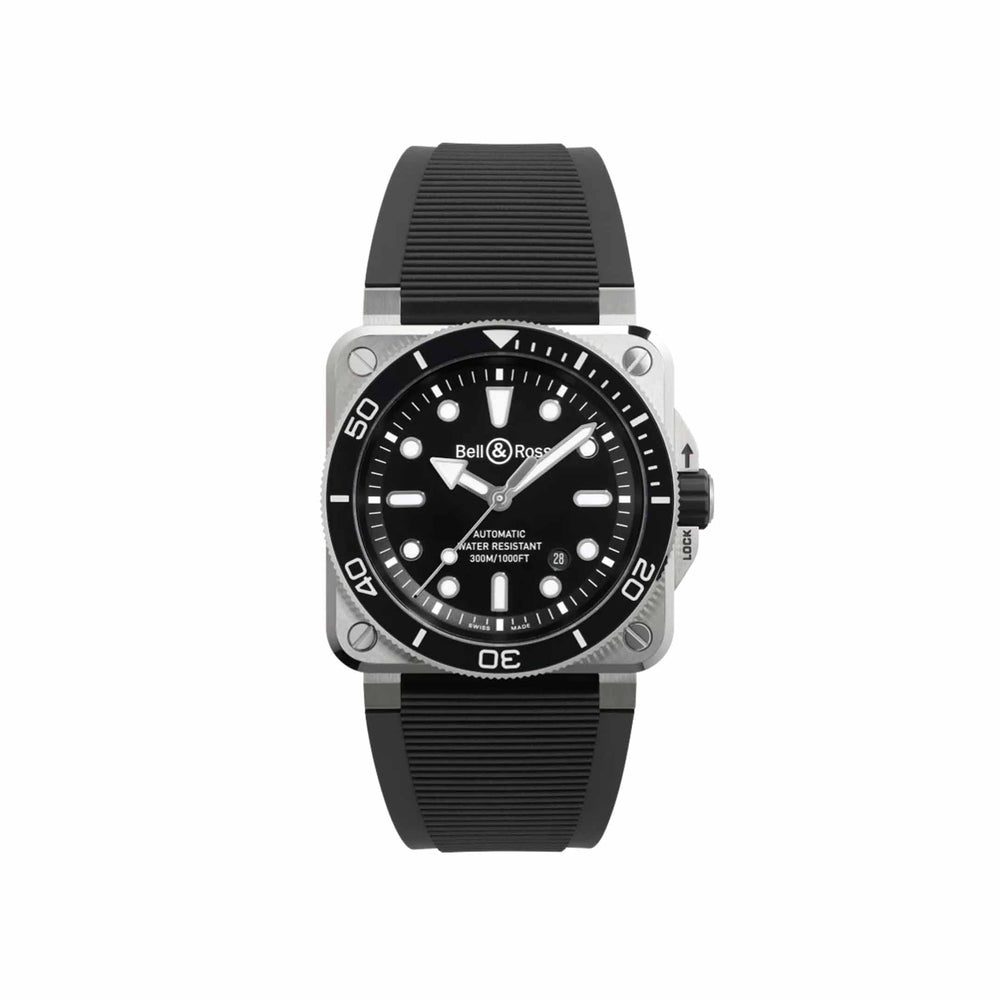 BR-03 Diver Black Steel - BR03A-D-BL-ST/SRB