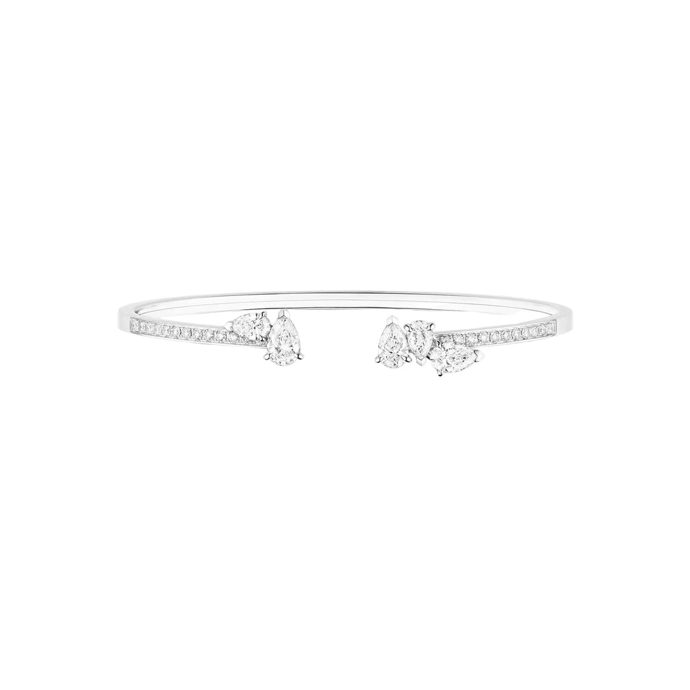 Bracelet Serti sur Vide en or blanc avec 5 diamants taille poire - BSV3ABWG00000