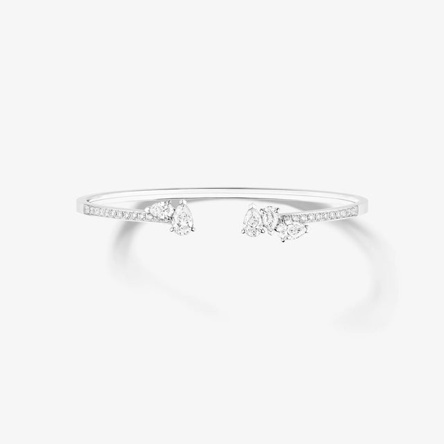 Bracelet Serti sur Vide en or blanc avec 5 diamants taille poire - BSV3ABWG00000