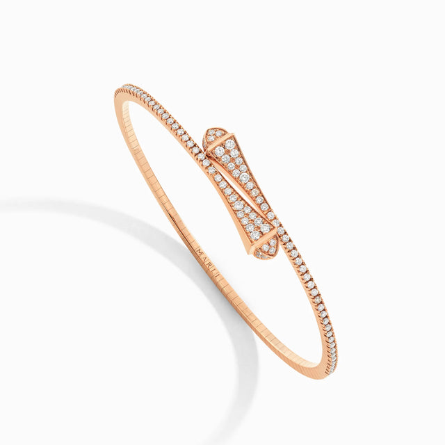 Bracelet fin à enfiler Cleo Full Diamond - CLEO-B10RGDD