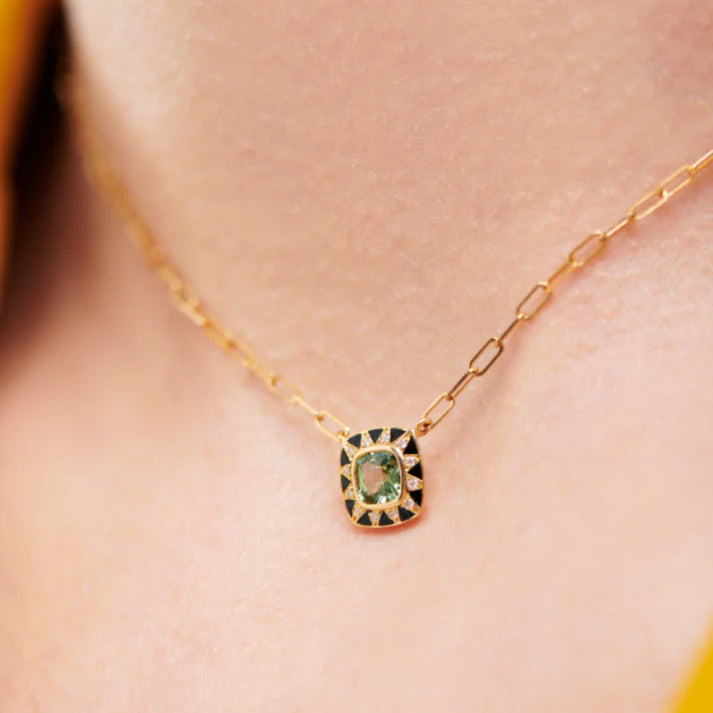 Collier Van Den Abeele Stella chaîne noir
