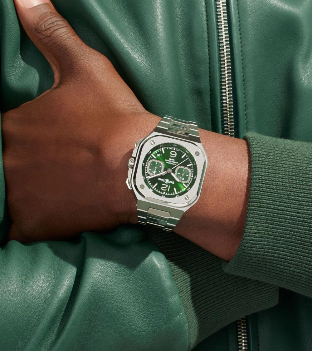 BR 05 CHRONO GREEN STEEL - BR05C-GN-ST/SST