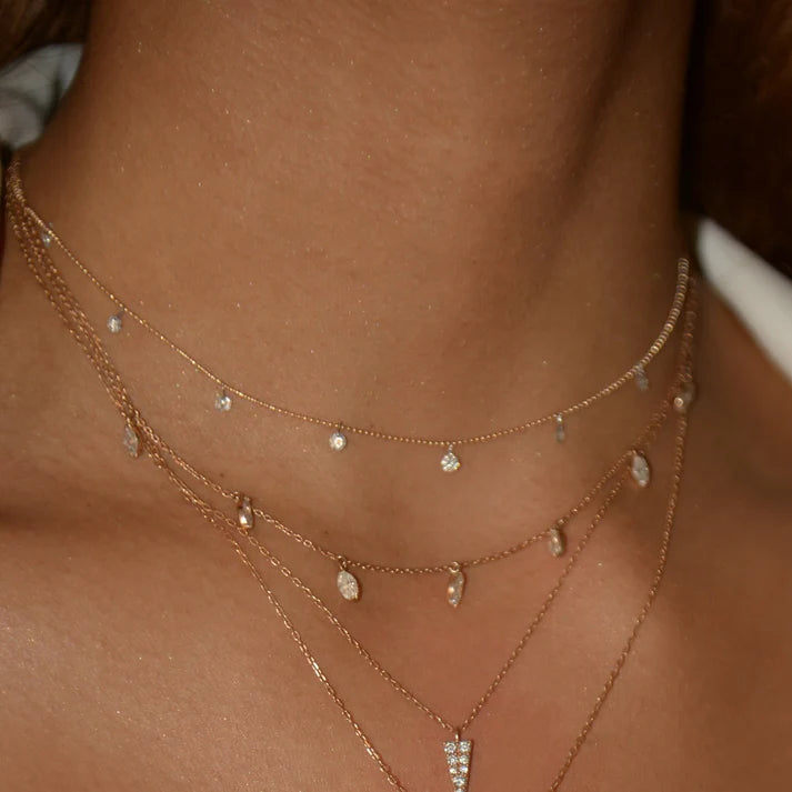 Collier Van Den Abeele marquise or rose