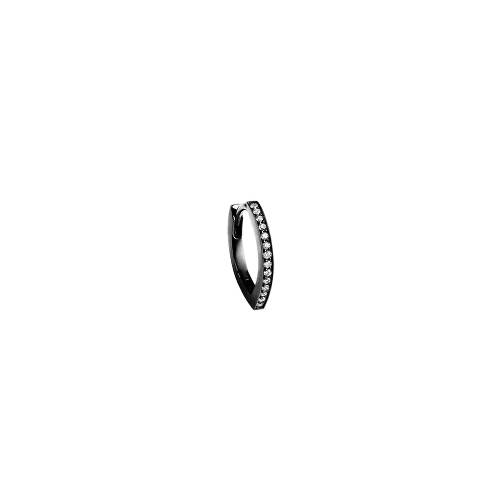 Boucle d'oreille Antifer en or noir pavée de diamants - EAF2ACWG00BC0
