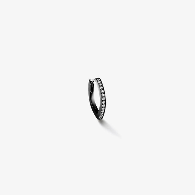 Boucle d'oreille Antifer en or noir pavée de diamants - EAF2ACWG00BC0