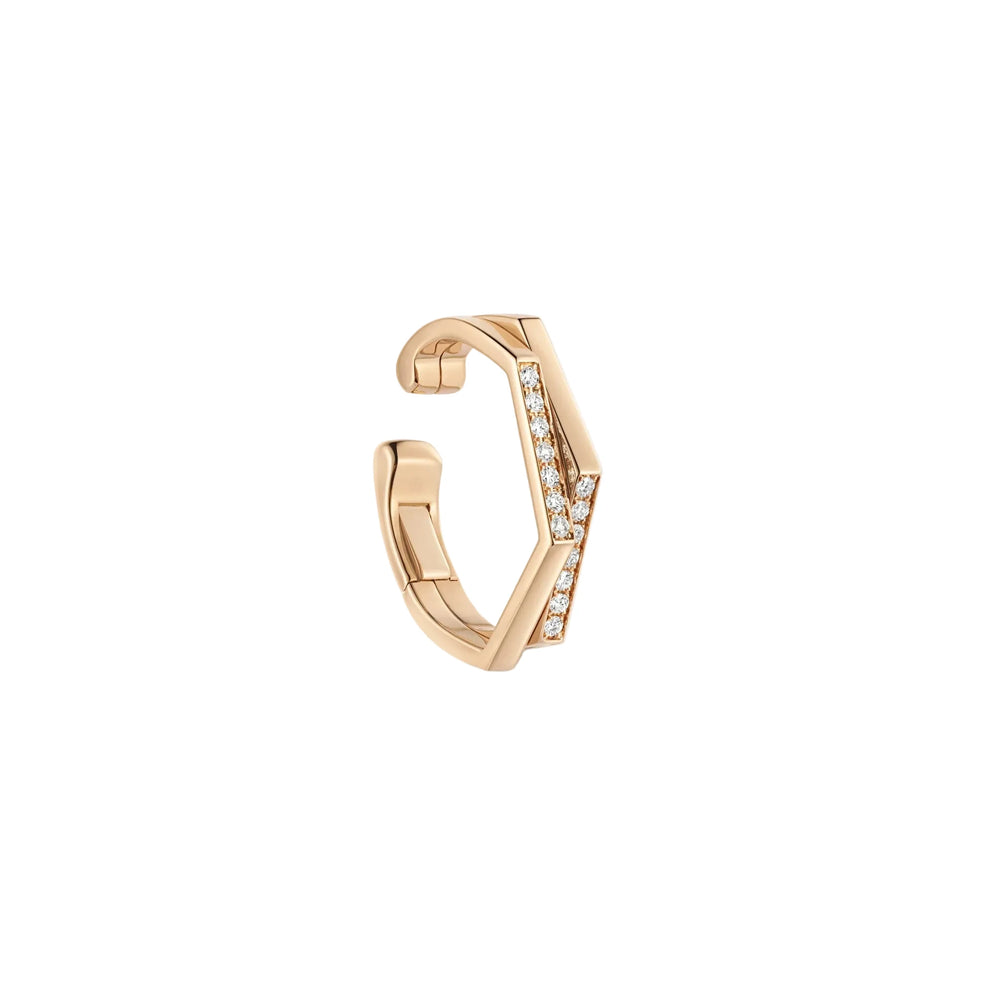 Antifer rose gold pavé diamond earring - EAO2AAPG00000