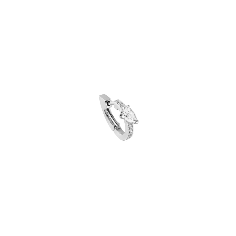 Boucle d'oreille serti sur vide en or blanc - EHA3ADWG00000