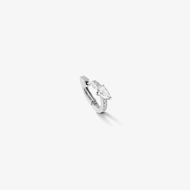 Boucle d'oreille serti sur vide en or blanc - EHA3ADWG00000