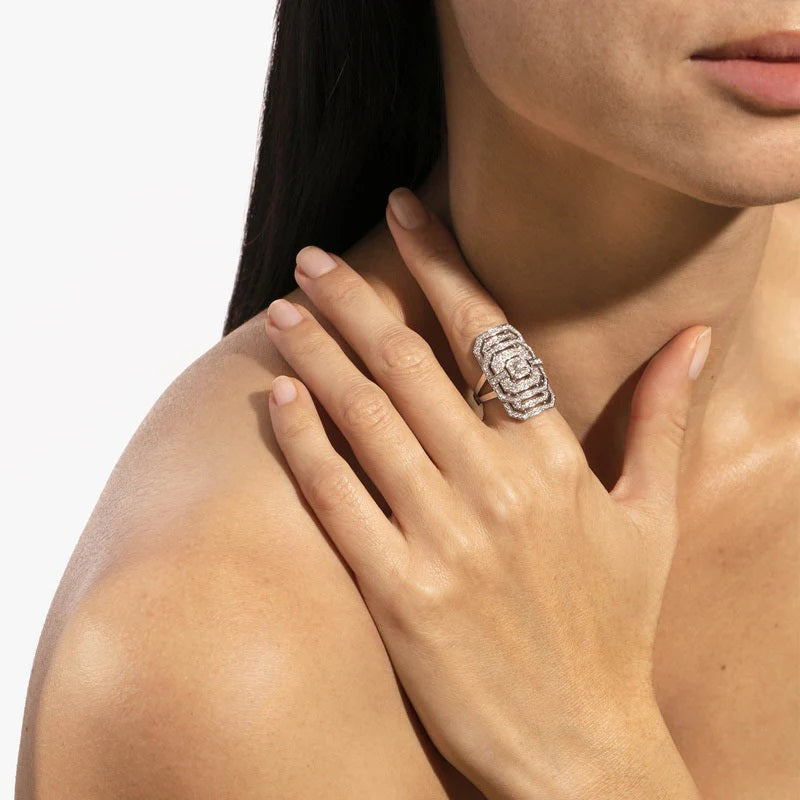 BAGUE MY WAY DIAMANTS & ARGENT - FSJ101