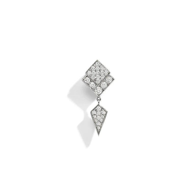 BOUCLE D'OREILLE STAIRWAY DIAMANTS & ARGENT - FSJ107