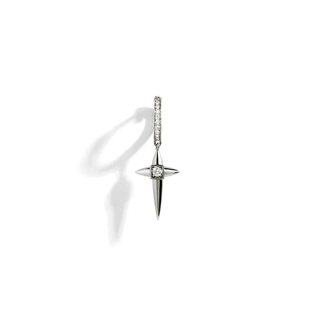 CRÉOLE MINI ROCKAWAY CROIX DIAMANTS & ARGENT - FSJ108