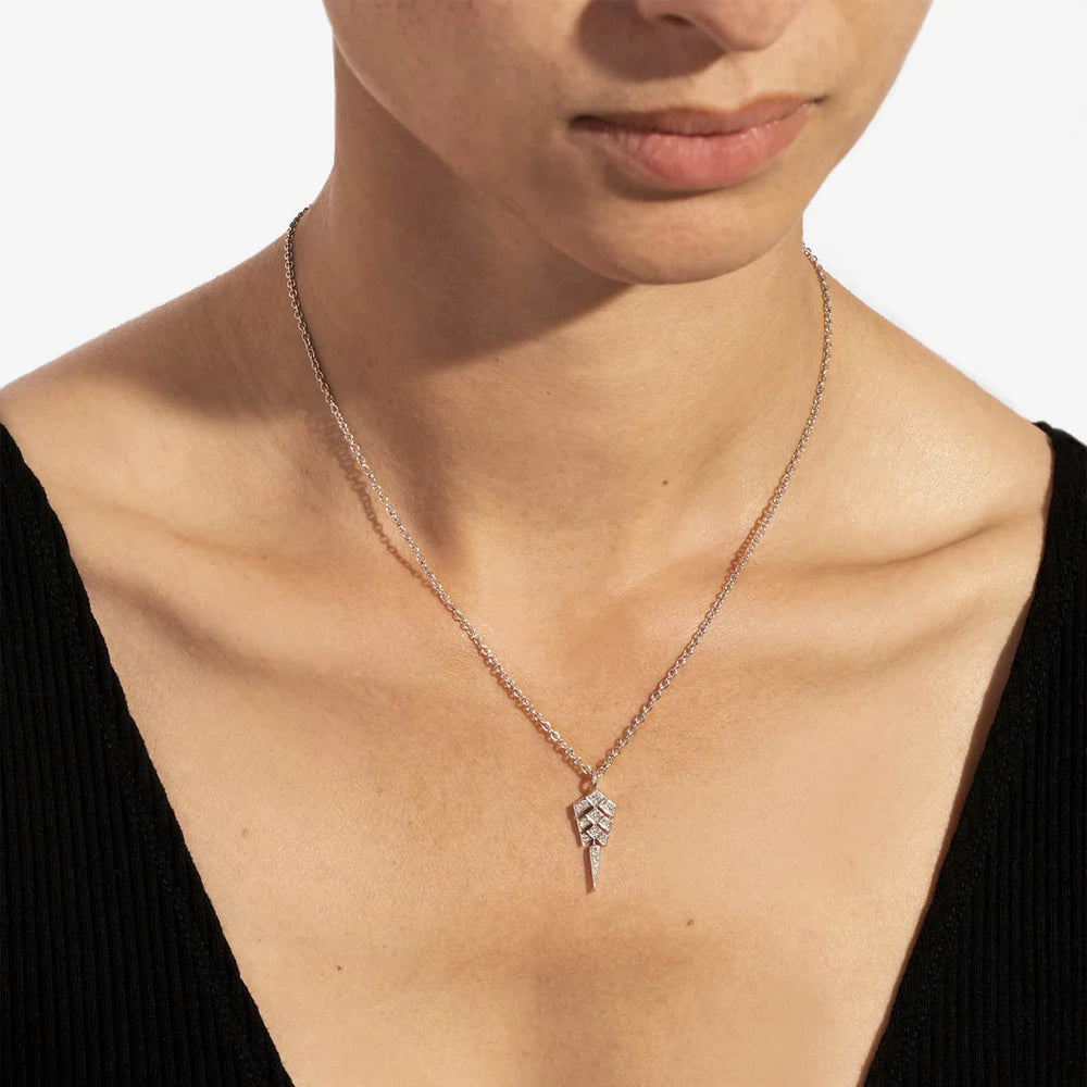COLLIER STAIRWAY S DIAMANTS & ARGENT - FSJ113