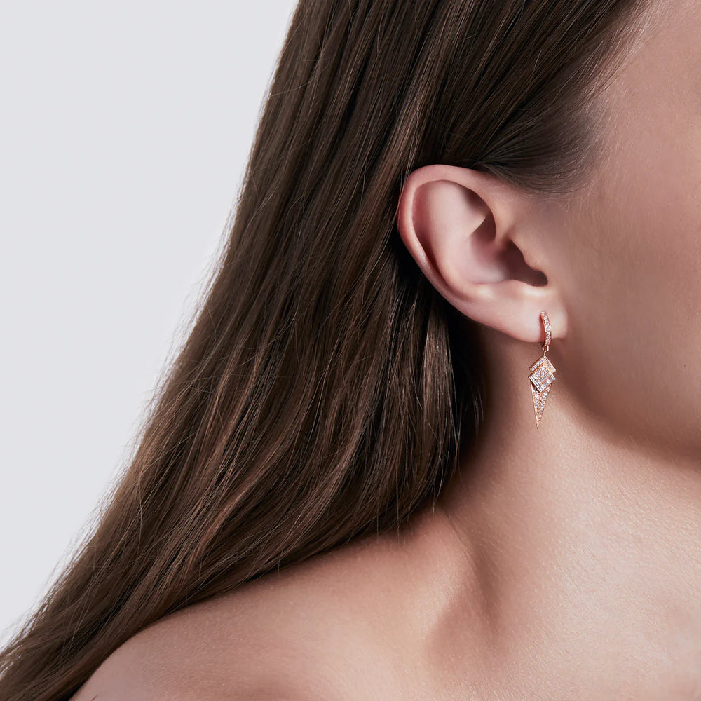 Créole Stairway Cône - Or Rose & Diamants - FSJ207