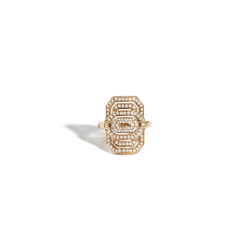 BAGUE PETITE MY WAY DIAMANTS & OR ROSE - FSJ294