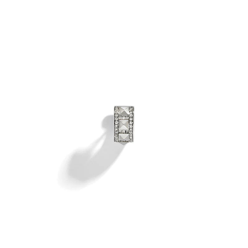 BOUCLE D'OREILLE ROCKAWAY PICOTS DIAMANTS & ARGENT - FSJ340