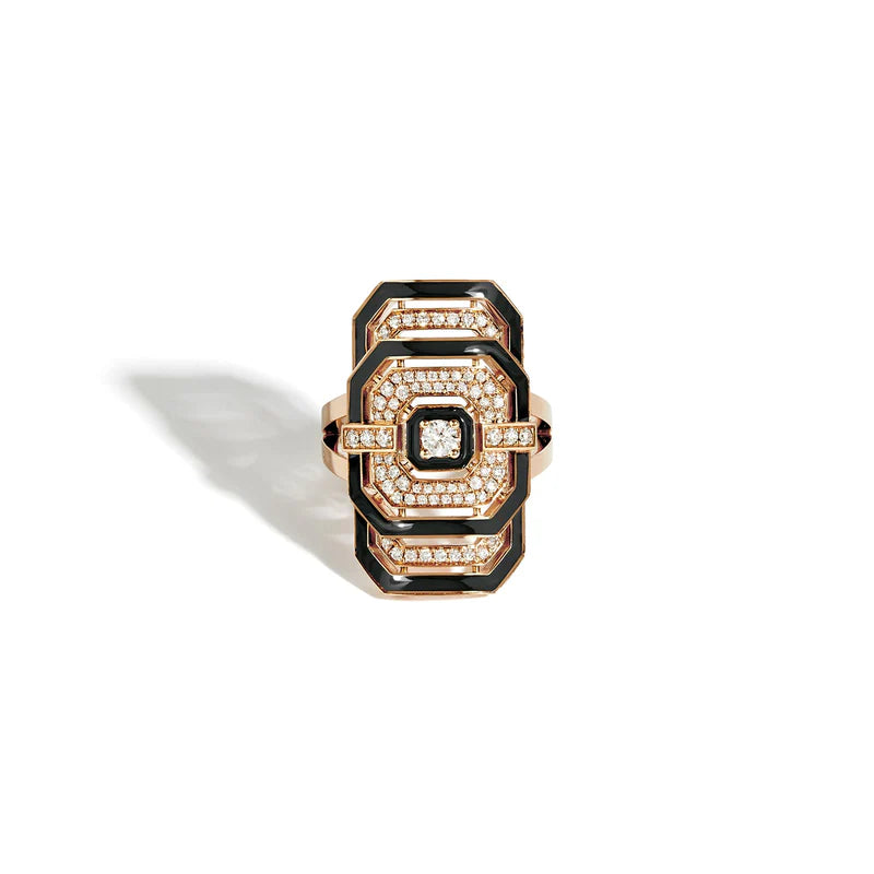 BAGUE MY WAY ÉMAIL, DIAMANTS & OR ROSE - FSJ410