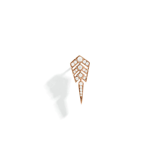 Boucle d'oreille Stairway S - Or Rose & Diamants - FSJ415