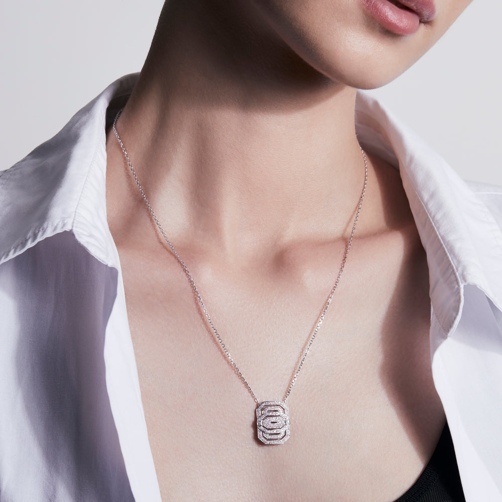 COLLIER MINI MY WAY DIAMANTS & ARGENT - FSJ429