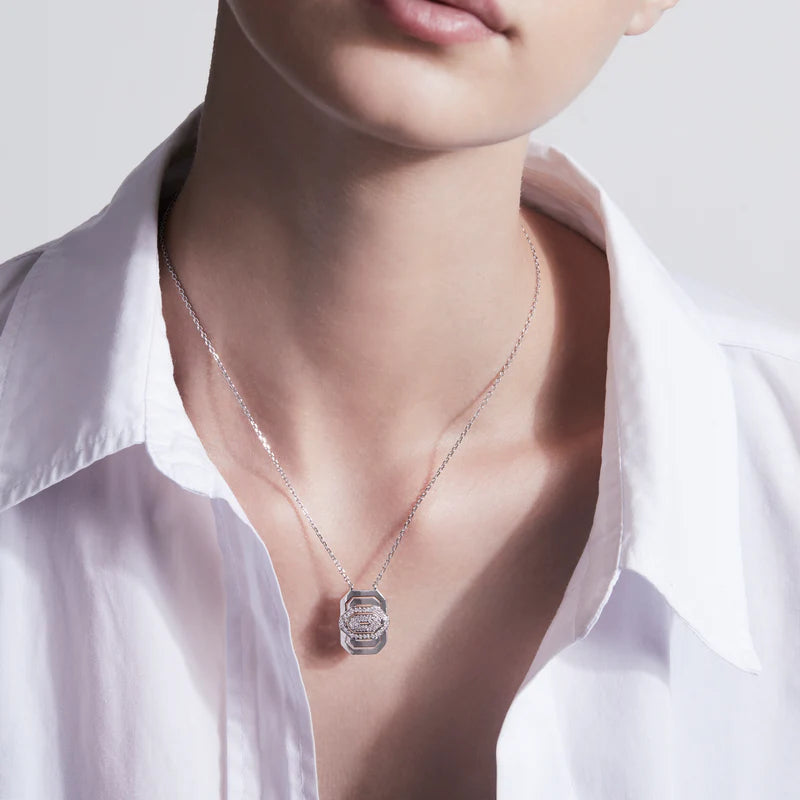 COLLIER MINI MY WAY SEMI PAVÉ & ARGENT - FSJ430