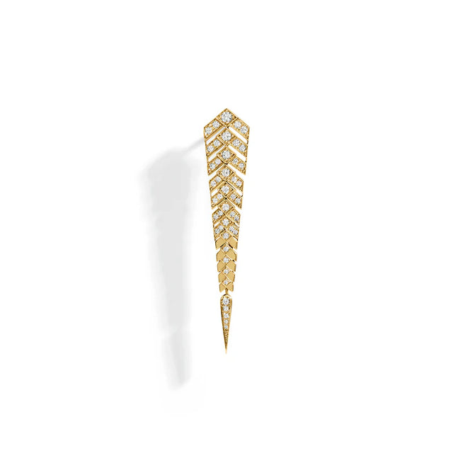 BOUCLE D'OREILLE STAIRWAY M DIAMANTS & OR JAUNE - FSJ512
