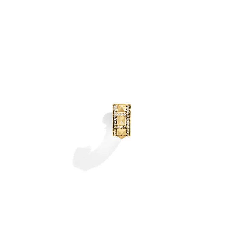EARCUFF ROCKAWAY PICOTS DIAMANTS & OR JAUNE - FSJ537