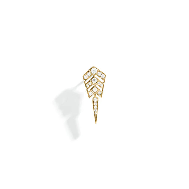 BOUCLE D'OREILLE STAIRWAY S DIAMANTS & OR JAUNE - FSJ539