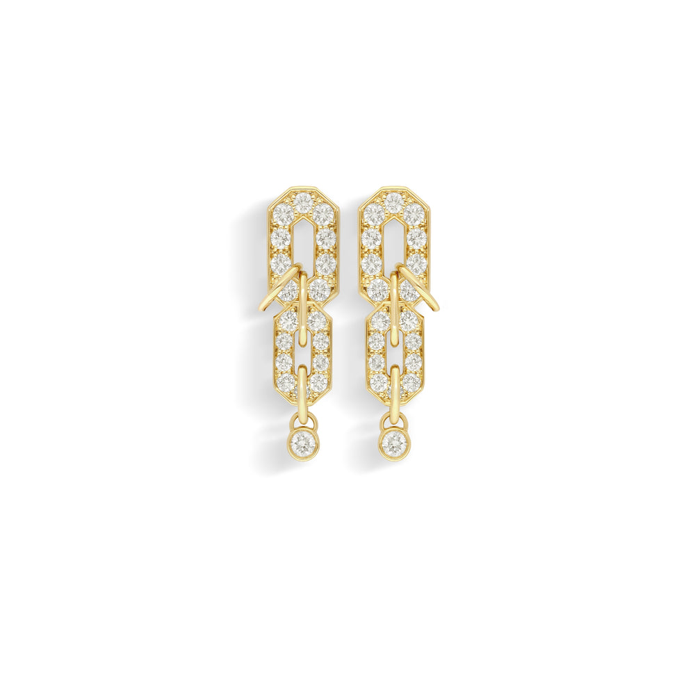 Boucles d'oreilles Statement My Way diamants et or rose - FSJ726
