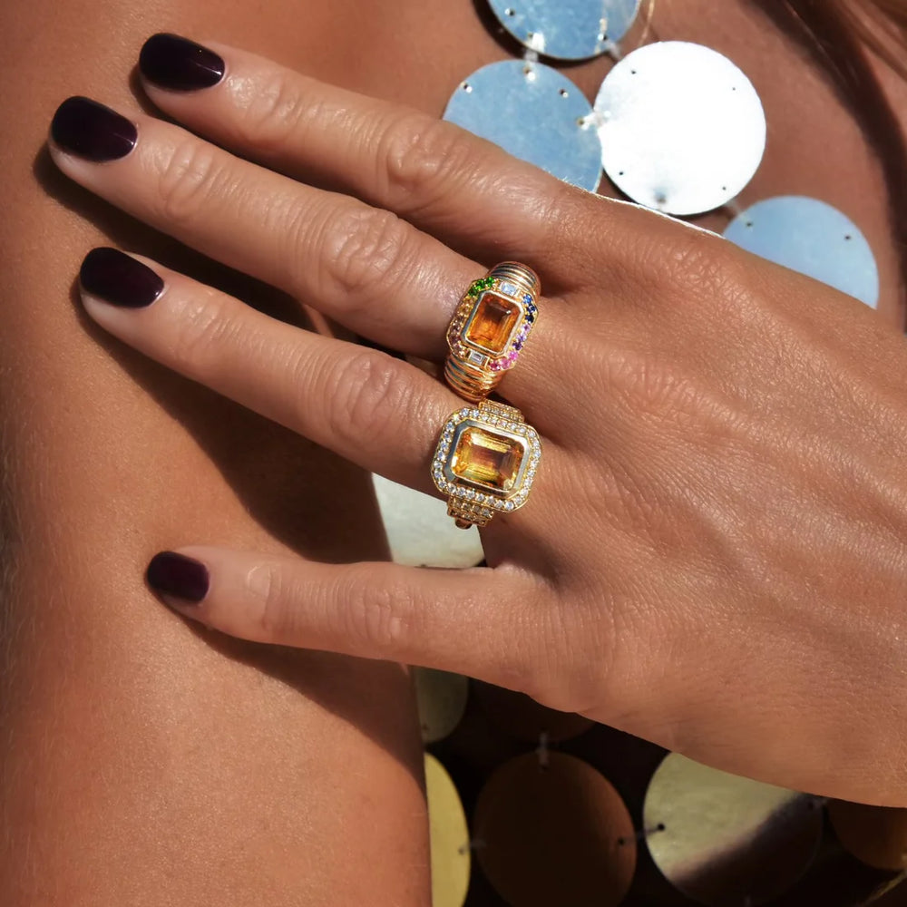Bague Van Den Abeele Macy Or, Citrine