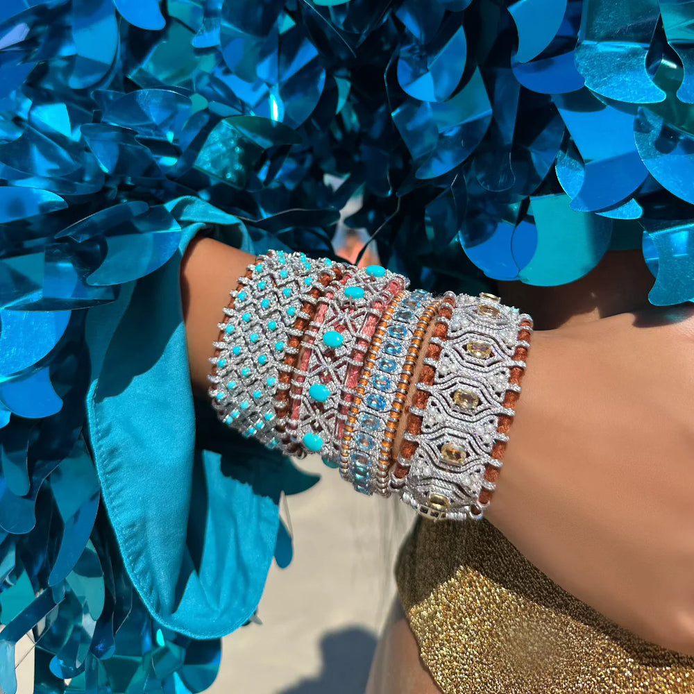 Bracelet Van Den Abeele Palmas Blush - Turquoise