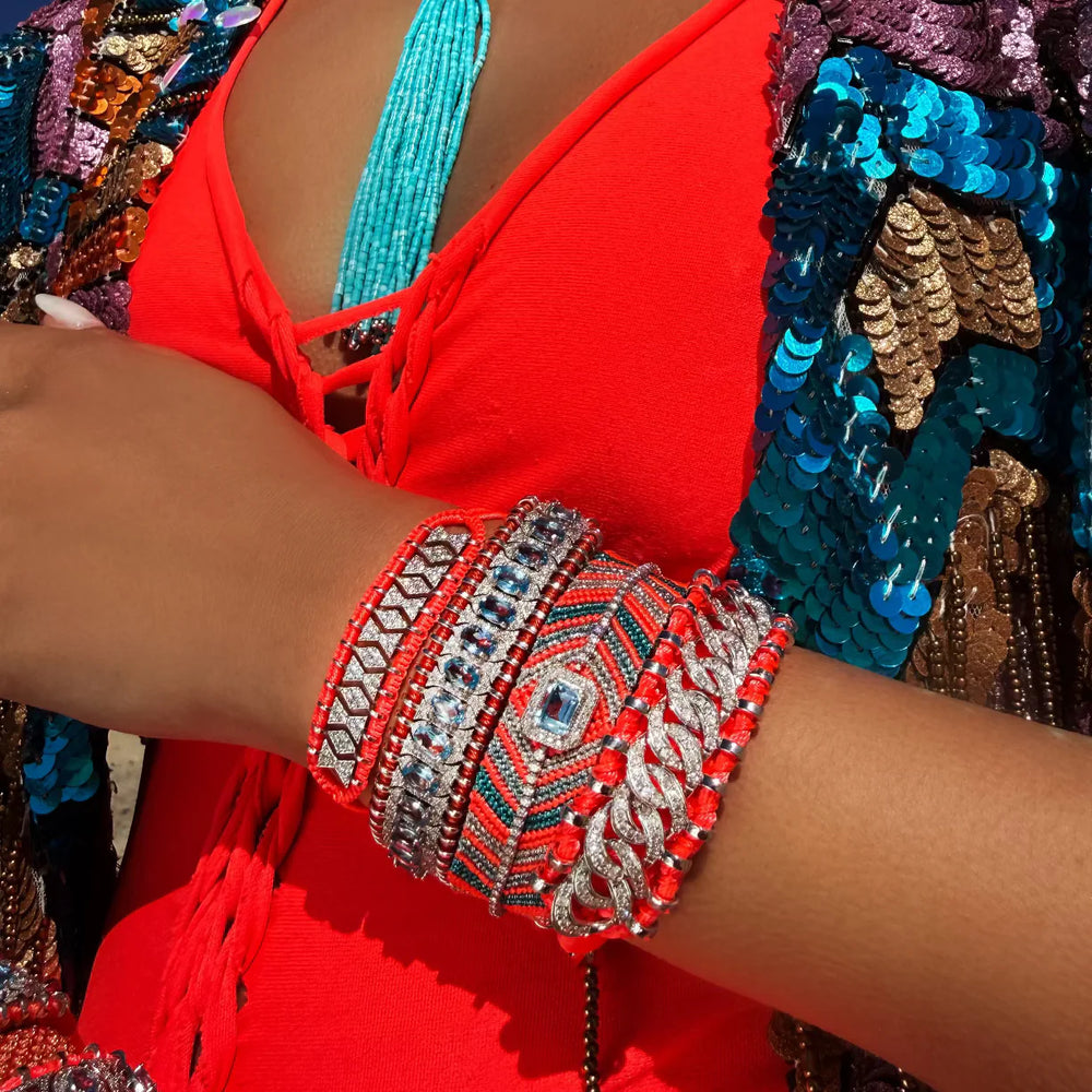 Bracelet Van Den Abeele Biggie Neon flash Topaze
