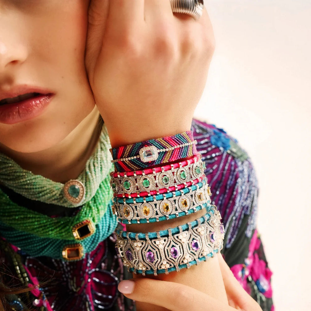 Bracelet Van Den Abeele Biggie Violet - Topaze