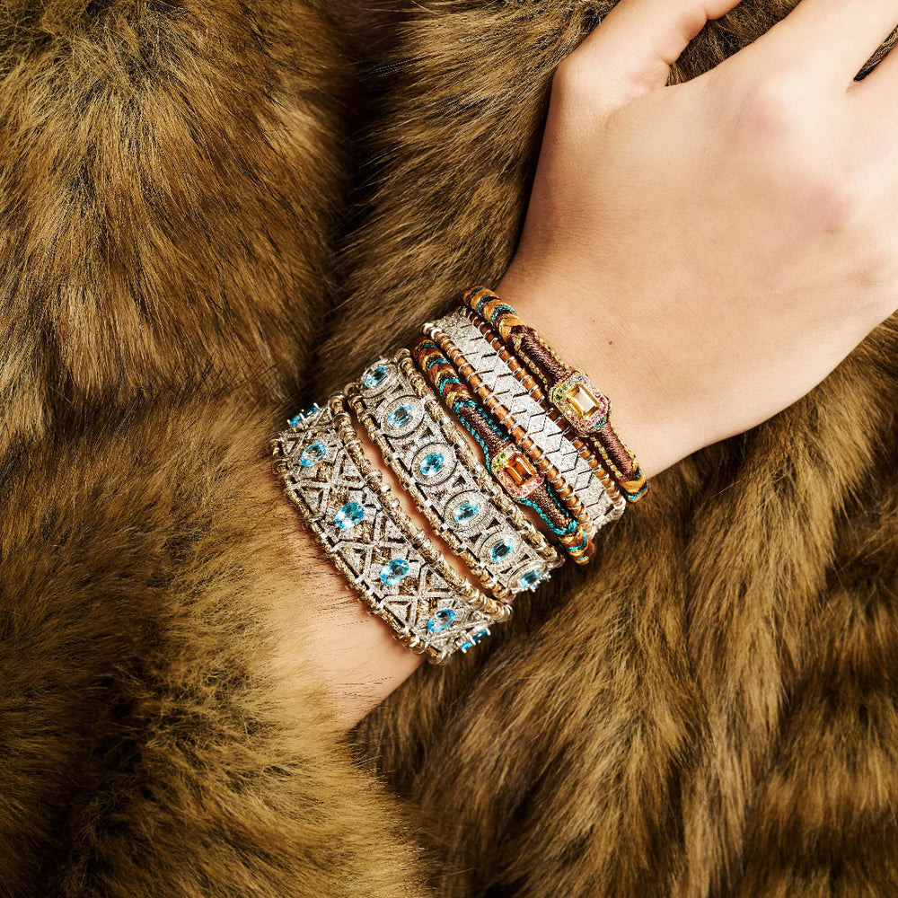 Bracelet Van Den Abeele Palmas Brass - Topazes