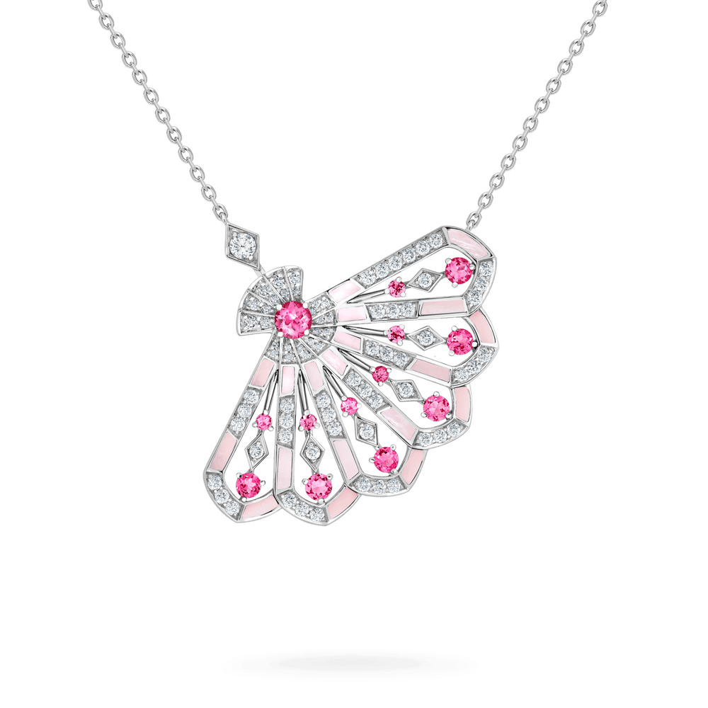 Pendentif Fanfare Symphony en diamant et tourmaline rose - 2017283