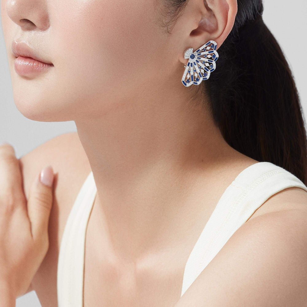 Boucles d'oreilles Fanfare Symphony en diamant et saphir - 2017311