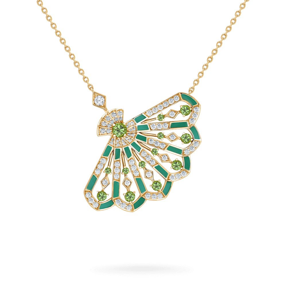 Pendentif Fanfare Symphony en diamant et tsavorite - 2018737